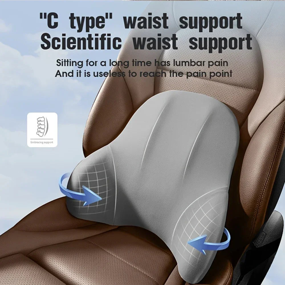 AutoHack™ Memory Foam Car Neck & Lumbar Pillow